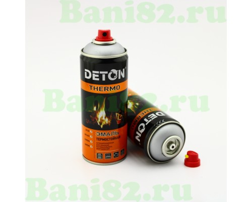 Эмаль термостойкая СЕРЕБРИСТАЯ "Deton" аэрозоль 520 мл